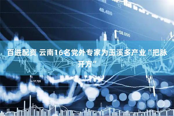 百进配资 云南16名党外专家为玉溪多产业“把脉开方”