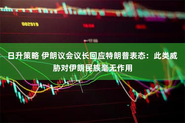 日升策略 伊朗议会议长回应特朗普表态：此类威胁对伊朗民族毫无作用