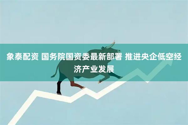 象泰配资 国务院国资委最新部署 推进央企低空经济产业发展